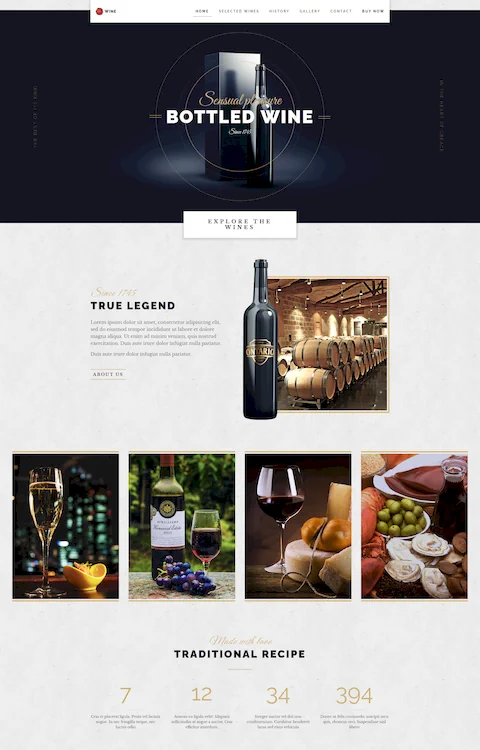 wine cheap website design in
