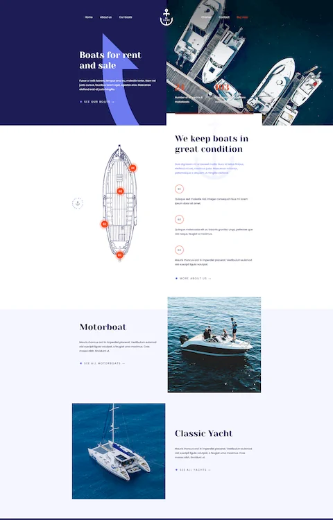 yacht cheap website design in