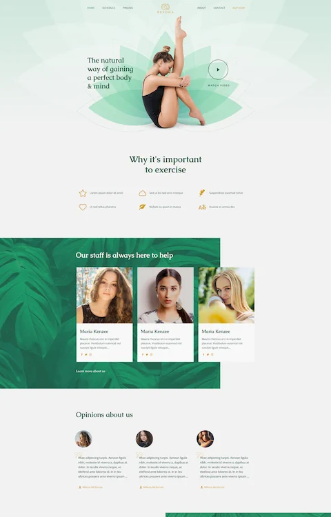 yoga 3 cheap website design in